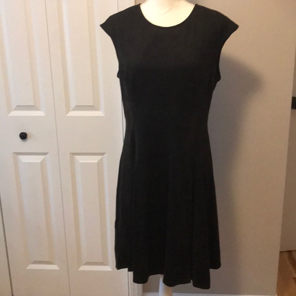 The Limited NWT black velour pleated dress